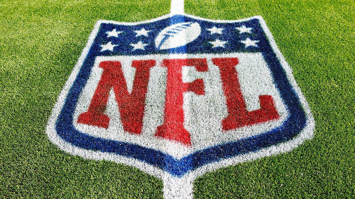 NFL logo on the field