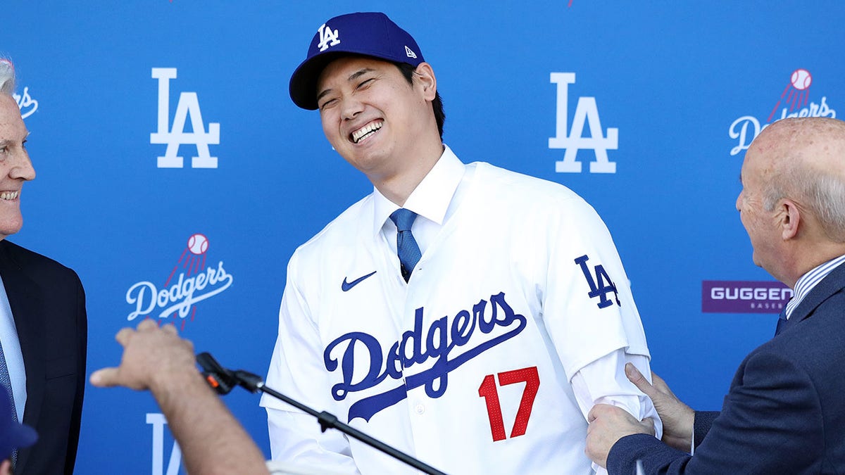 Shohei Ohtani in Dodgers jersey