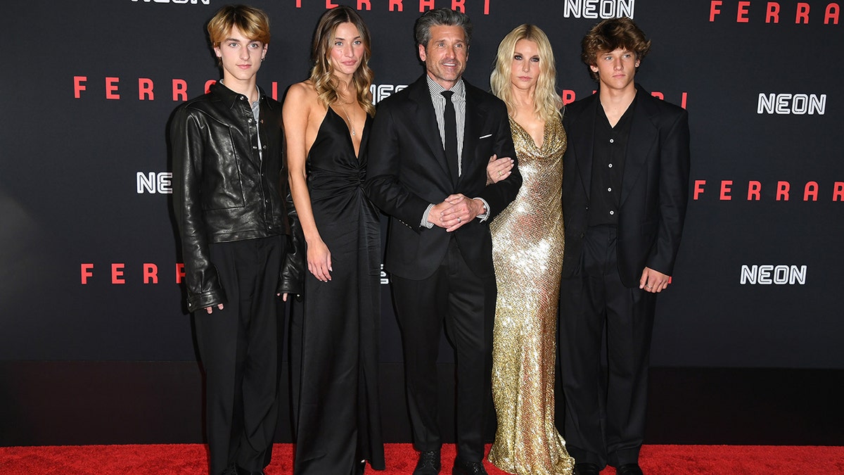 Patrick Dempsey and his family at the premiere of "Ferrari"