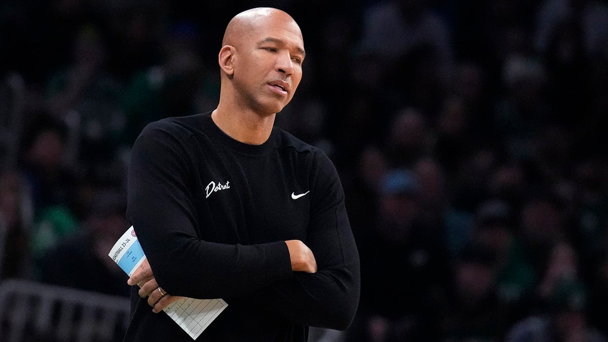 Monty Williams looks on during the first half