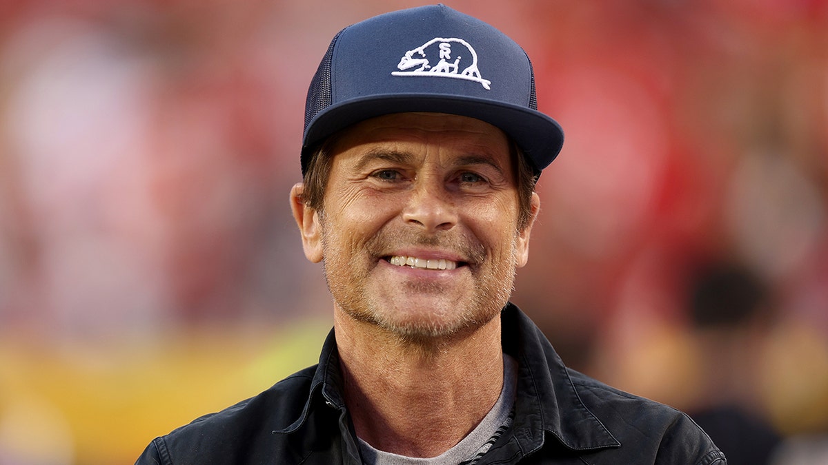 Rob Lowe at the football game