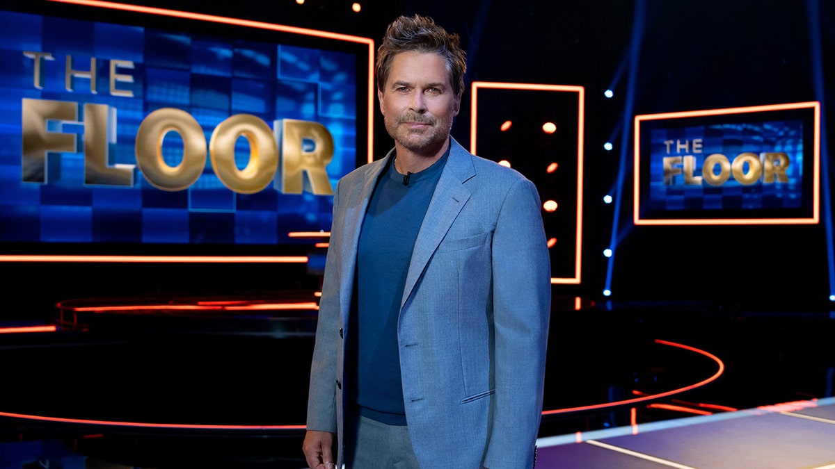 Rob Lowe on set of his game show "The Floor"