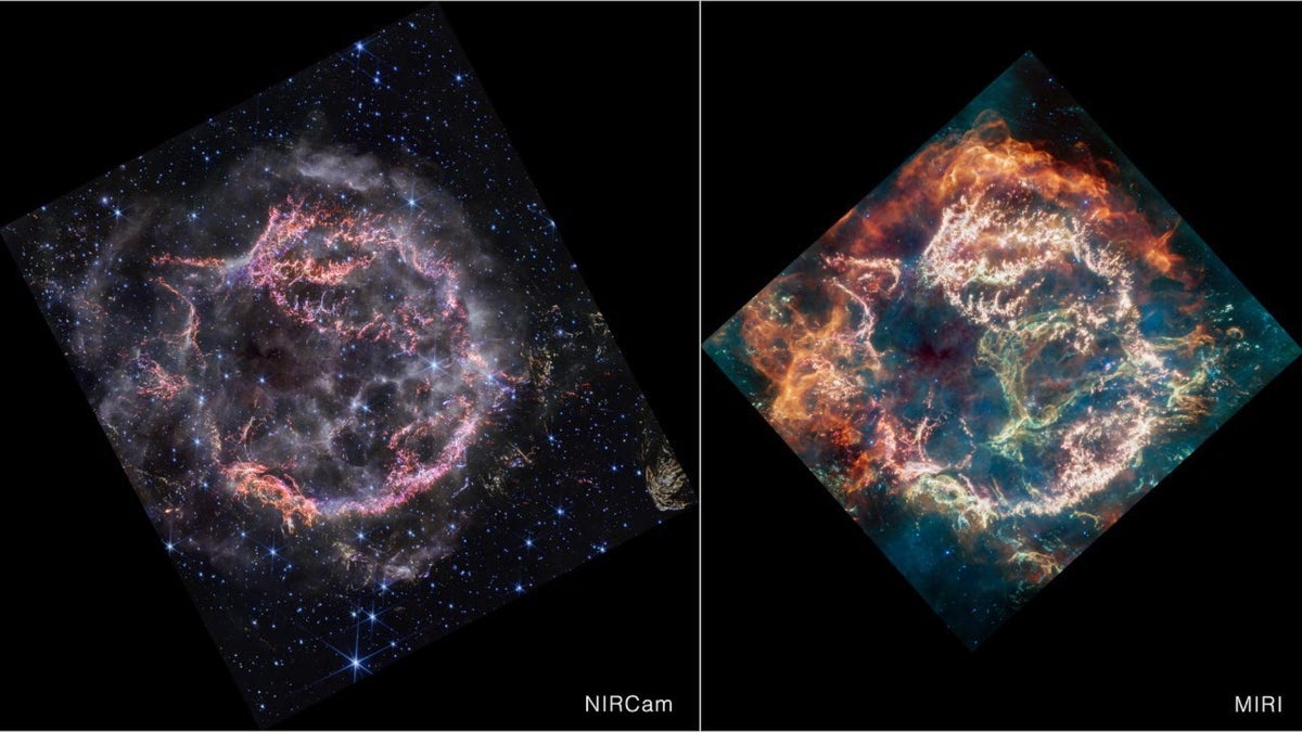 Supernova explosion in space