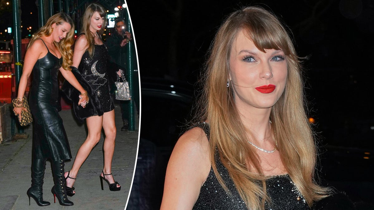 Taylor Swift wears sparkling mini dress in New York with Blake Lively