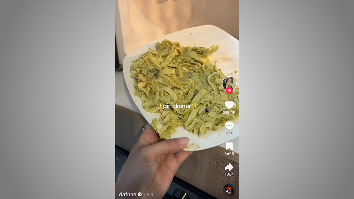 TikTok girl dinner