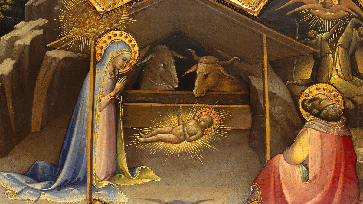Ornate nativity display