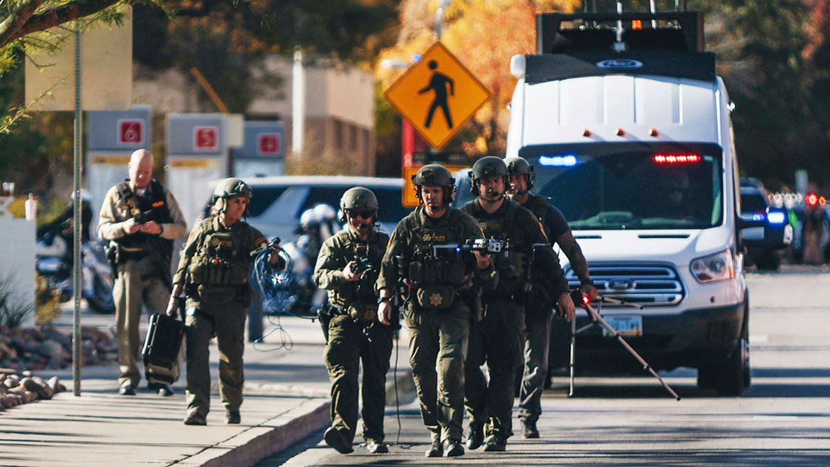 Las Vegas Metropolitan Police respond to shooting at UNLV campus