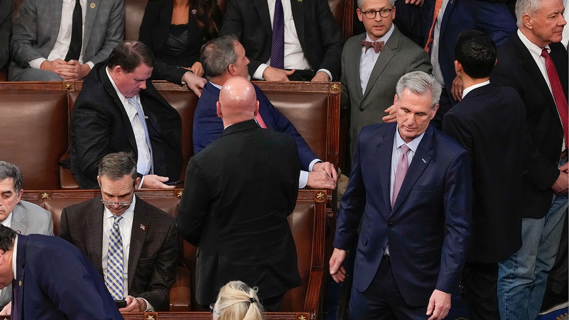 Kevin McCarthy walks away from Matt Gaetz