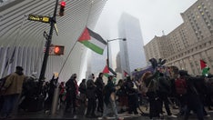 Pro-Palestinian protesters shout ‘Allahu akbar’ outside of World Trade Center site