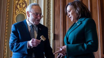 Kamala Harris receives golden gavel after setting record for tie-breaking Senate votes