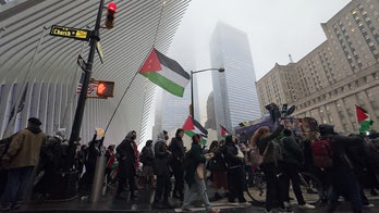 Pro-Palestinian protesters shout ‘Allahu akbar’ outside of World Trade Center site