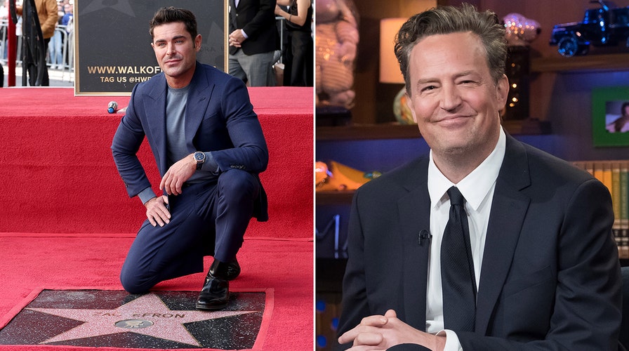 Zac Efron pays tribute to Matthew Perry while accepting his star on the Hollywood Walk of Fame