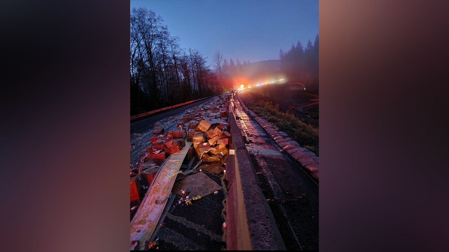 Major egg spill on Washington State highway