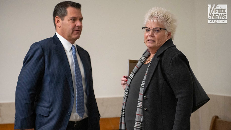 Joseph Cataldo and Rosemary Scapicchio, attorneies for Matthew Nilo, depart the Suffolk County Superior Courthouse