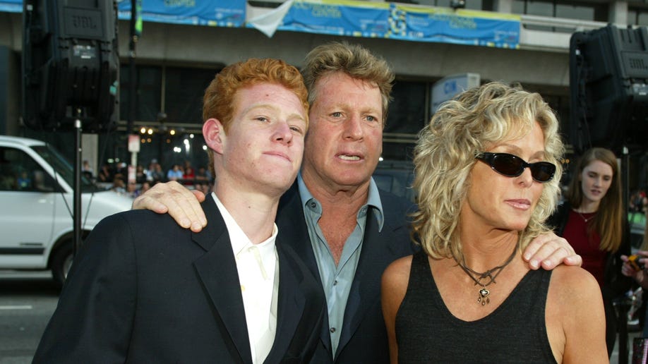 Farrah Fawcett, O'Neal and their son Redman