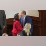 Ken Paxton kisses his wife ahead of his impeachment vote
