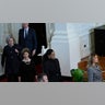 Melania Trump, Michelle Obama, Laura Bush and Hillary Clinton arrive at Rosalynn Carter's funeral.