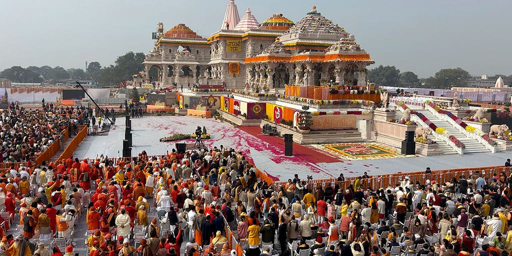 Millions in India celebrate new Hindu temple built on historic mosque ruins - Vimarsana News