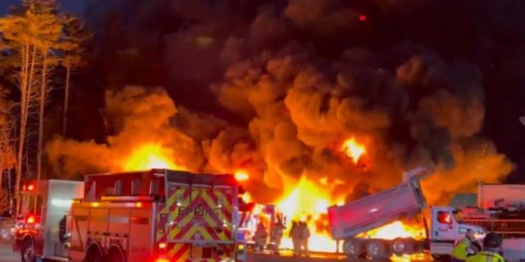 WATCH: New Hampshire firefighters battle large fire after multiple oil tankers go up in flames - Vimarsana News
