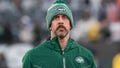 Dec 10, 2023; East Rutherford, New Jersey, USA; New York Jets quarterback Aaron Rodgers (8) on the field after the game against the Houston Texans at MetLife Stadium.
