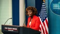 White House Press Secretary Karine Jean-Pierre gives remarks at the press briefing on January 24.