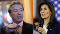 Sen. Rand Paul, R-Ky., left, has come out Friday against 2024 Republican presidential primary candidate Nikki Haley.