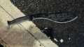 A machete which is used to wound 3 NY Police Officer by an attack at Times Square in New York, United States on January 01, 2023.