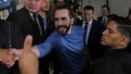 Salvadoran President Nayib Bukele greets supporters in San Salvador, El Salvador, Friday, Oct. 27, 2023.