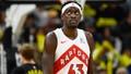 Pascal Siakam #43 of the Toronto Raptors looks on during the first half of a game against the Utah Jazz at Delta Center on January 12, 2024 in Salt Lake City, Utah.