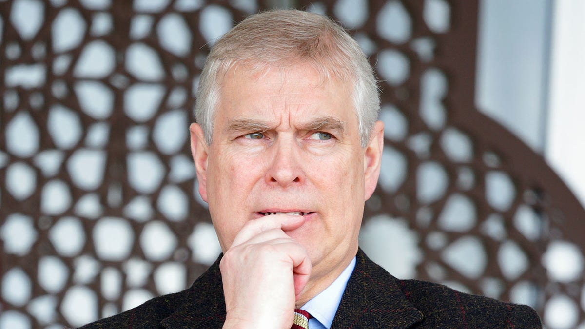 Prince Andrew looking pensive