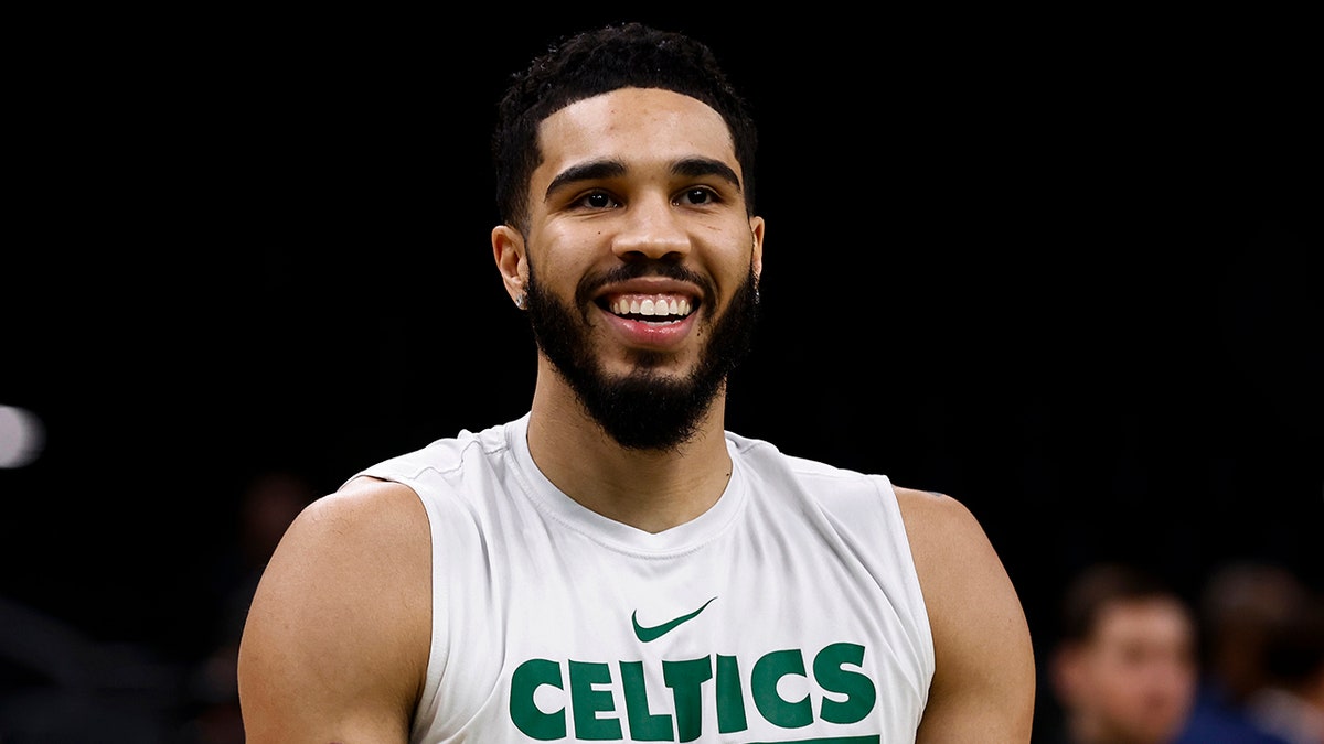 Jayson Tatum smiles