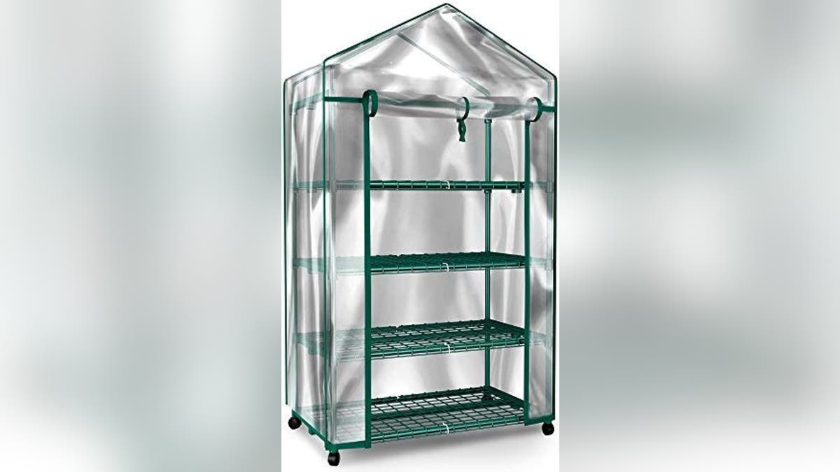 This greenhouse makes indoor planting easy over the winter.