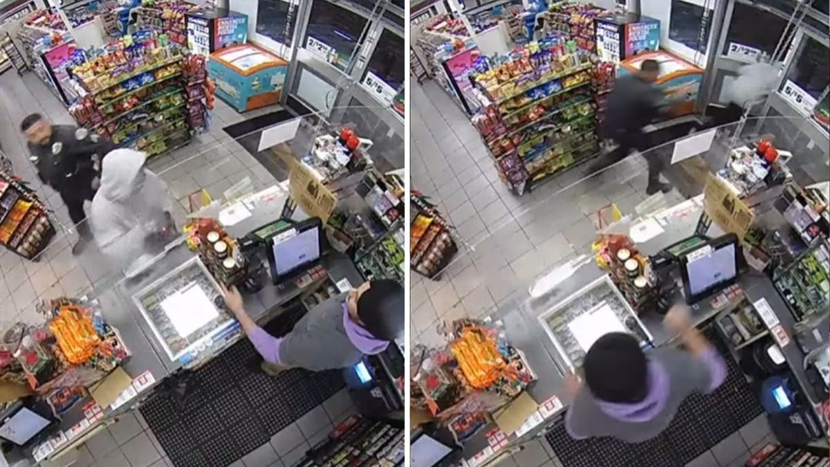 Surveillance footage of armed robbery in West Covina