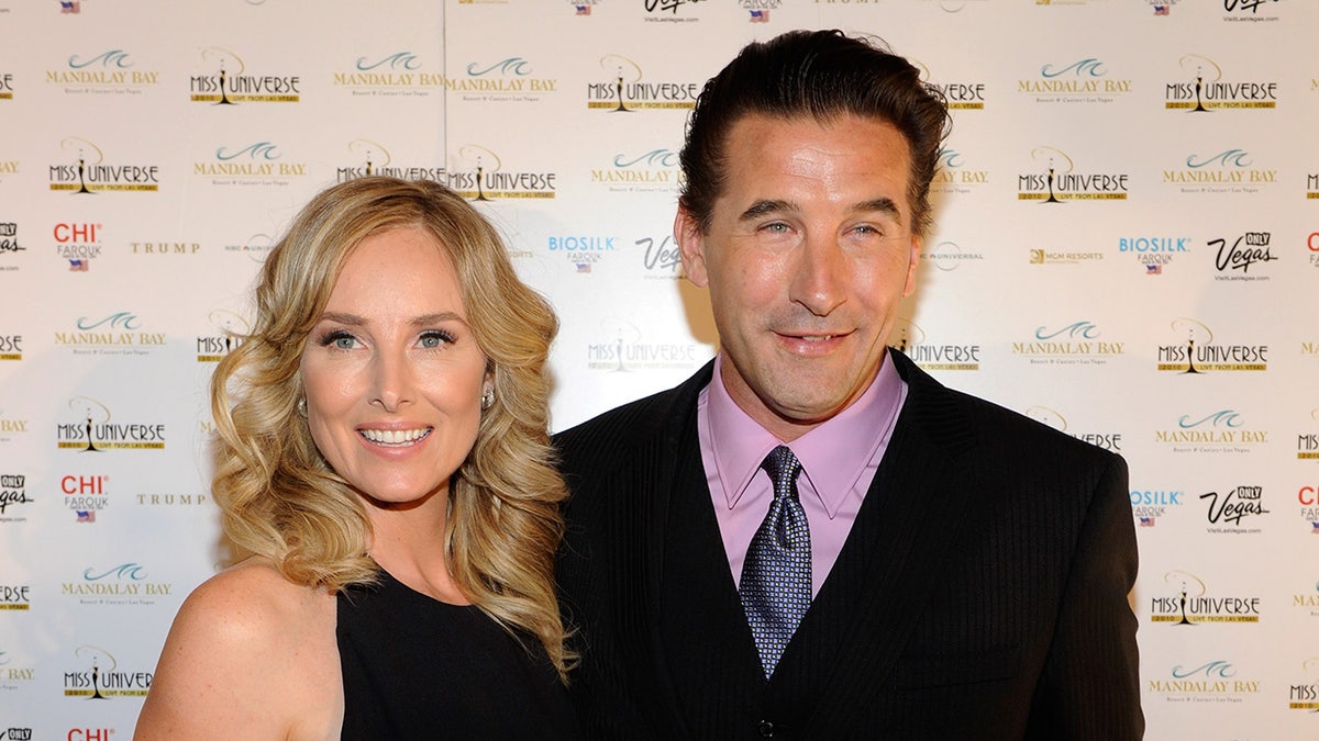Billy Baldwin and Chynna Phillips smiling