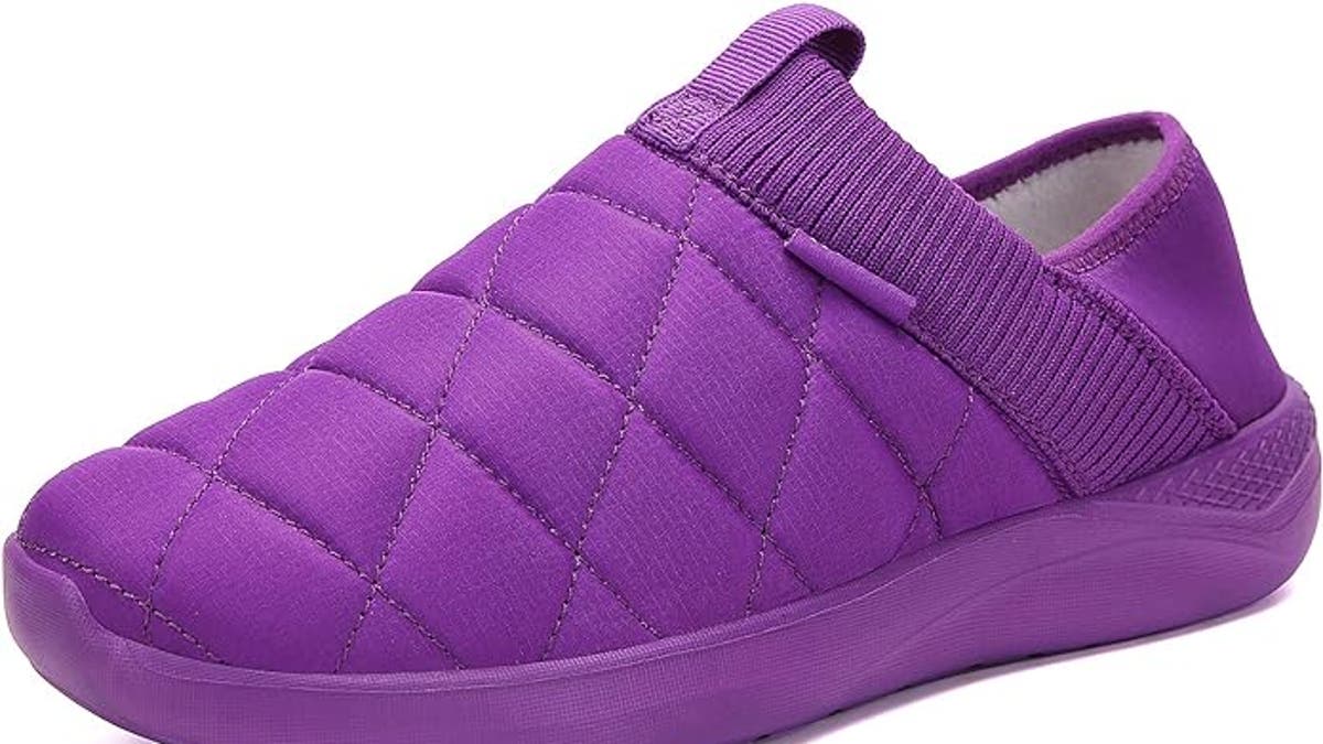 Stay comfy with these easy-to-slip-on shoes that double as slippers. 