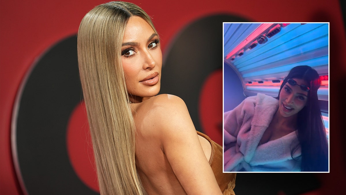 Kim Kardashian tanning bed