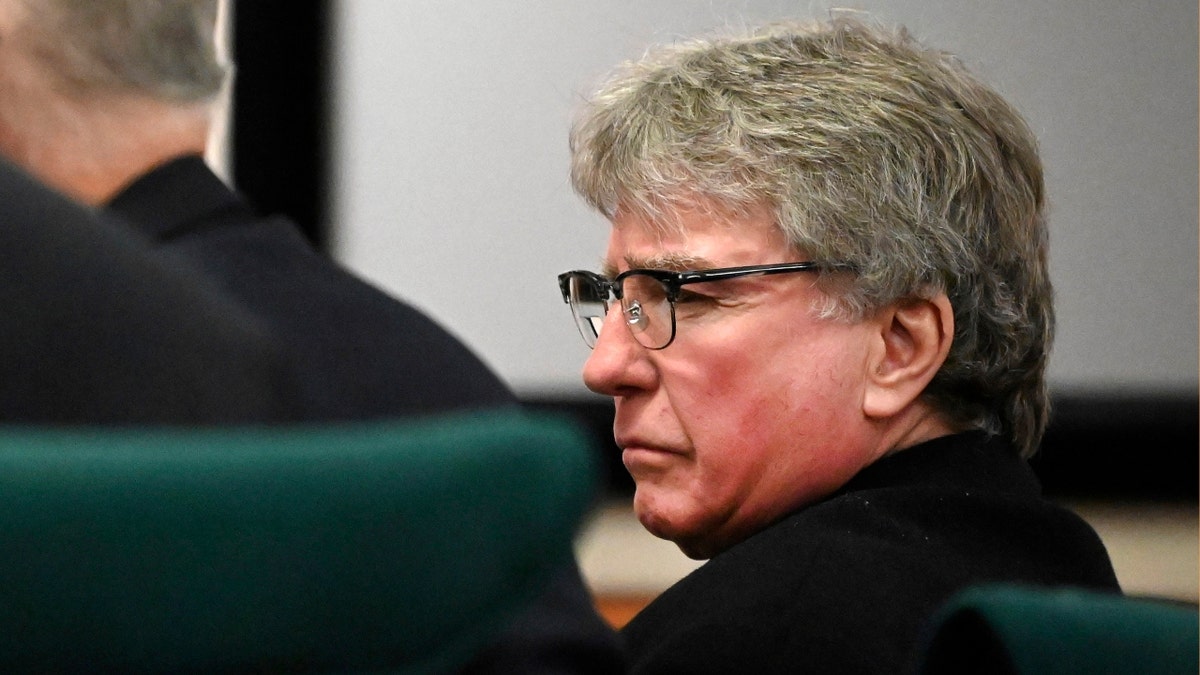 Defendant Kevin Monahan listens to summations in his murder trial before County Judge Adam Michelini, Tuesday, Jan. 23, 2024, at the Washington County Courthouse in Fort Edward, N.Y.
