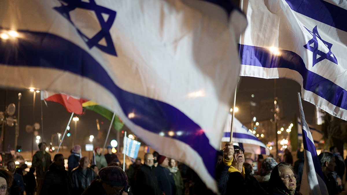 Israeli flags