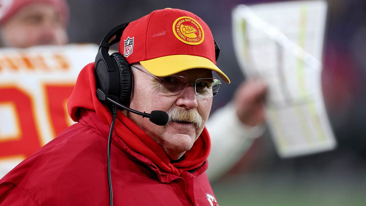 Andy Reid on the sidelines