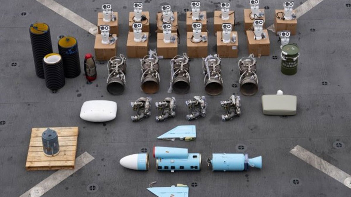 missile components captured in arabian sea