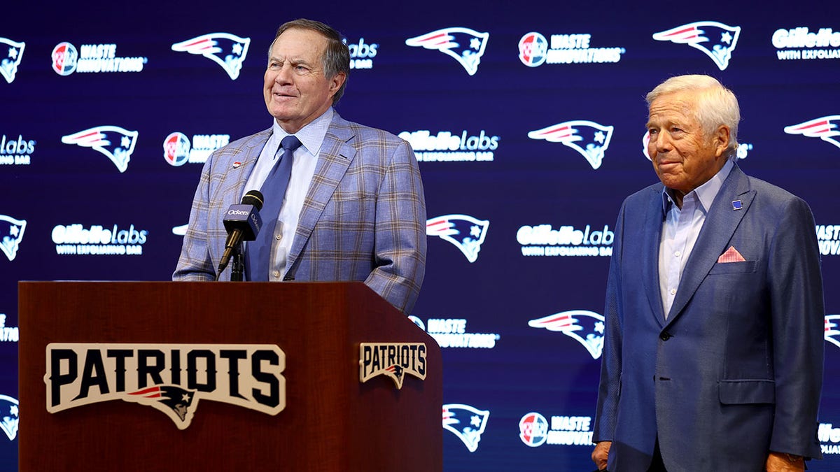Bill Belichick speaks during a press conference