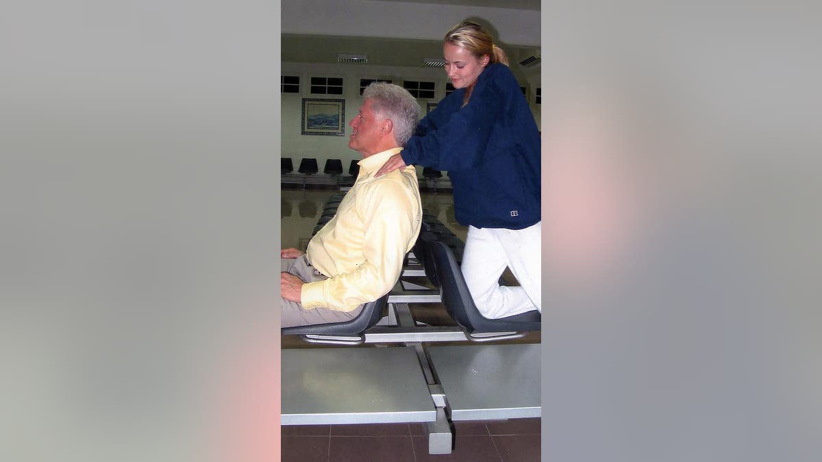 Bill Clinton receives a massage from Jeffrey Epstein's victim