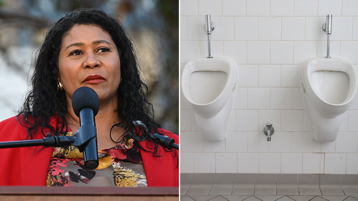 San Francisco Mayor London Breed and public toilets split image