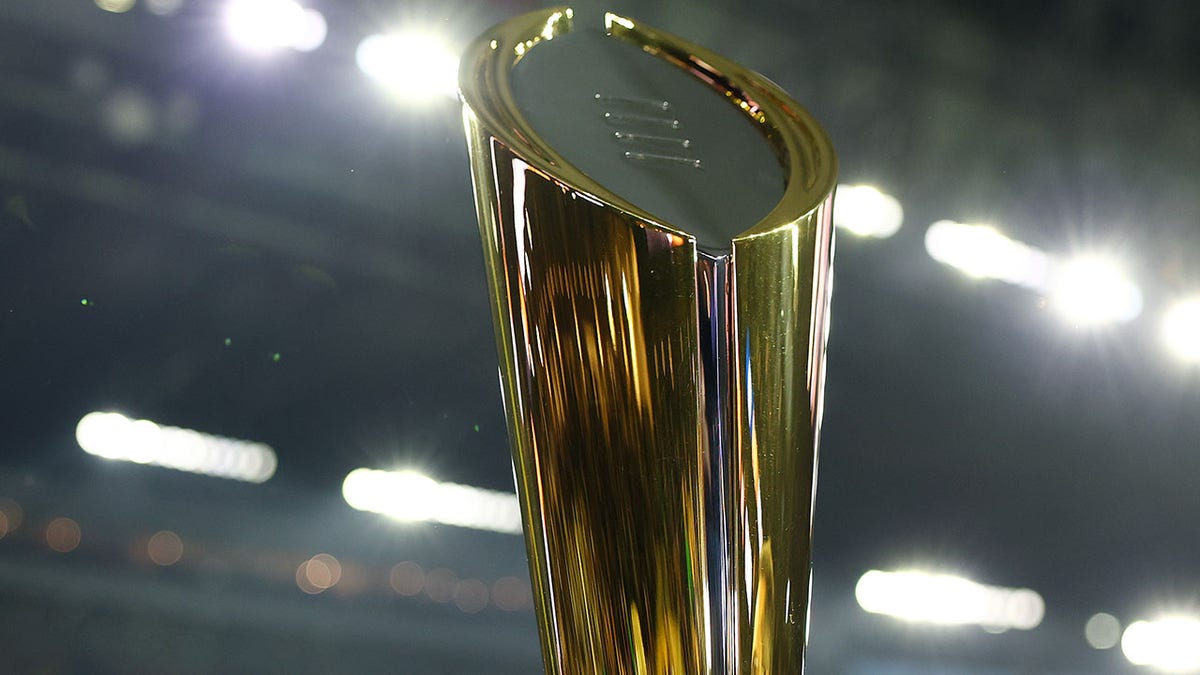 CFP trophy in Houston