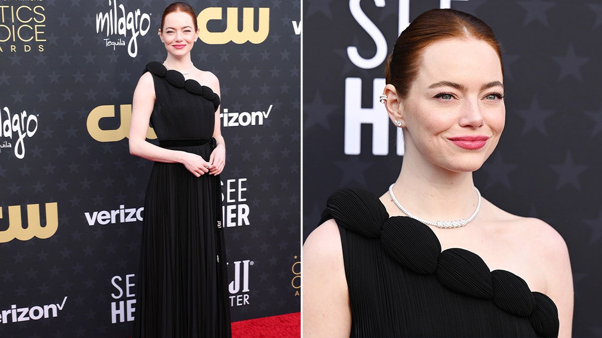 Emily Blunt Margot Robbie And Emma Stone Lead Bold Fashion Looks At   EmmaStone2 