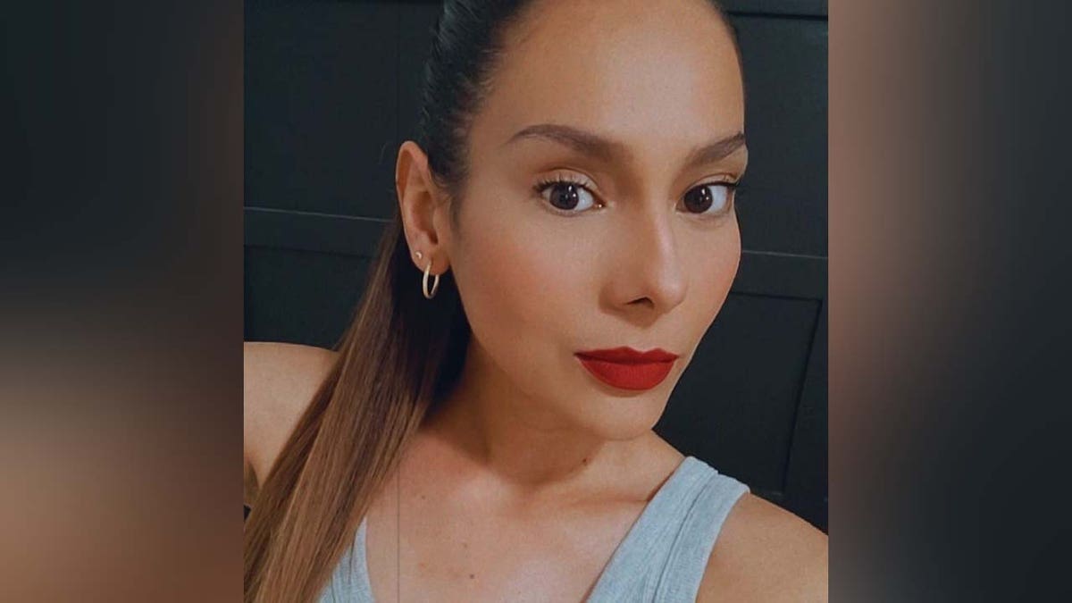 Fannie Uresti wearing red lipstick