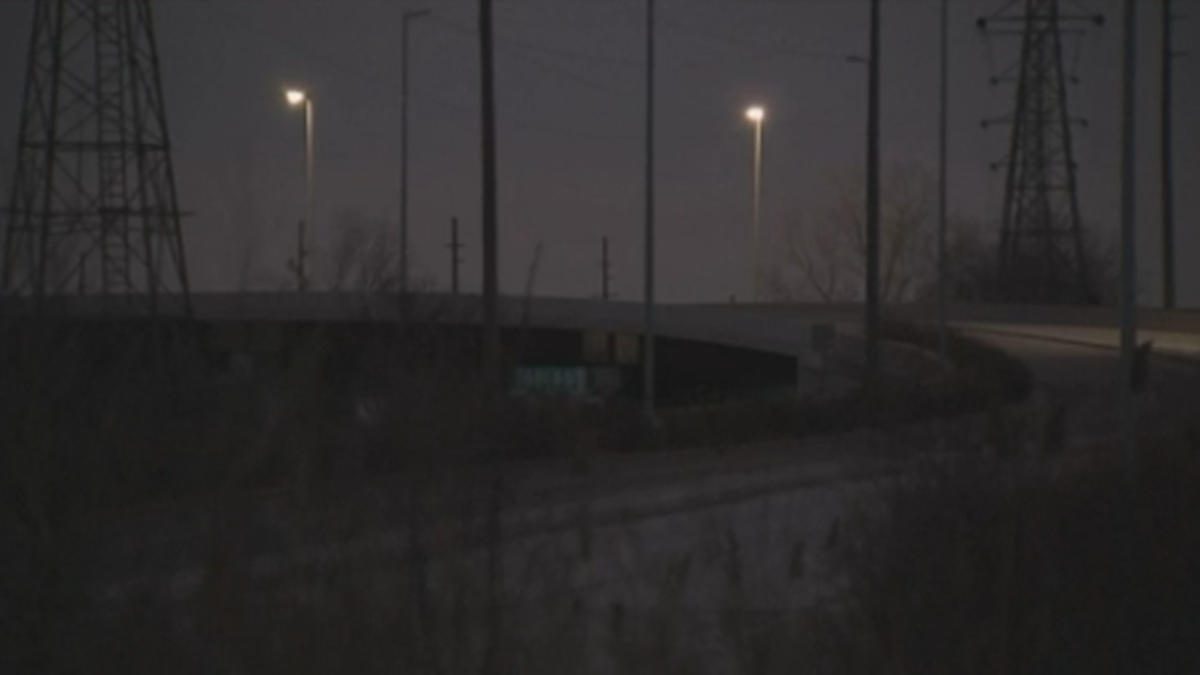 Car crash site in Gary, Indiana