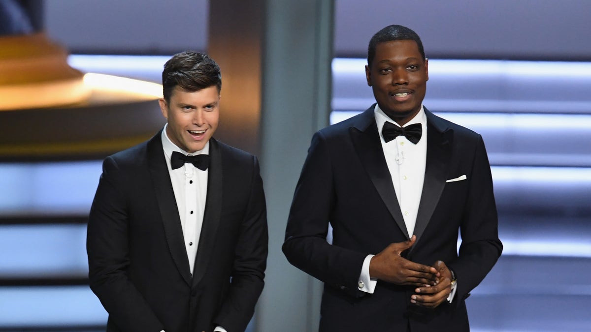colin jost and michael che hosting the emmys