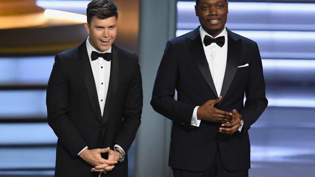 colin jost and michael che hosting the emmys