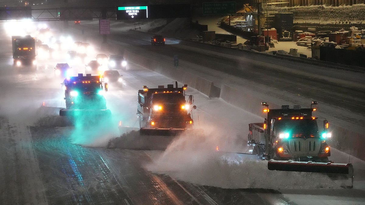 four snowplows in Minnesota